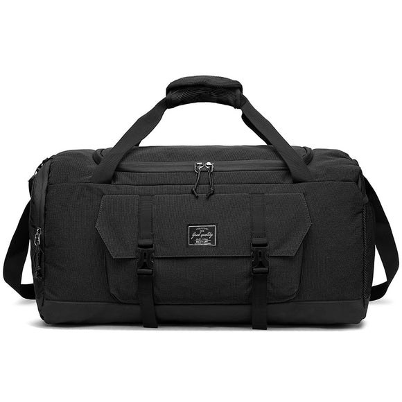NNEDSZ Black Dry Wet Separation Gym Bag - Yoga Fitness Travel Duffel - Shoe Compartment