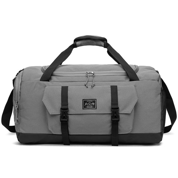 NNEDSZ Grey Dry Wet Separation Gym Bag - Yoga Fitness Travel Duffel - Shoe Compartment