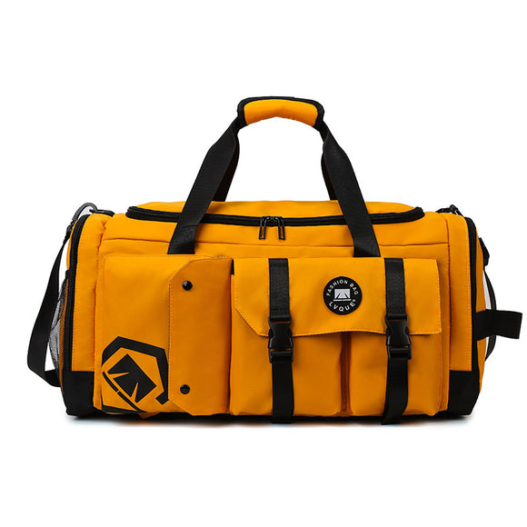 NNEDSZ Yellow Capacity Travel Duffel Bag - Unisex - Multi-Color - 56x29x27cm