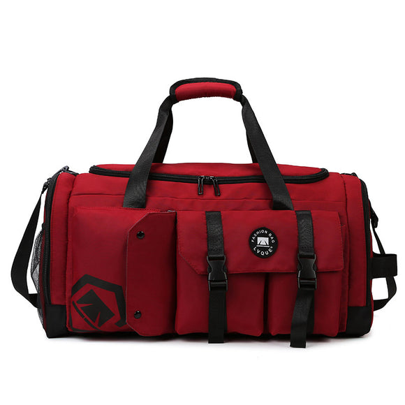 NNEDSZ Red Capacity Travel Duffel Bag - Unisex - Multi-Color - 56x29x27cm
