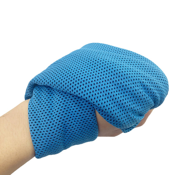 NNEDSZ Blue 4-Piece Portable Cooling Towel Set - Quick-Dry Ice-Cool Towel for Sports, Travel, and Heat Relief