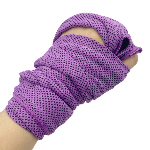 NNEDSZ Purple 4-Piece Portable Cooling Towel Set - Quick-Dry Ice-Cool Towel for Sports, Travel, and Heat Relief