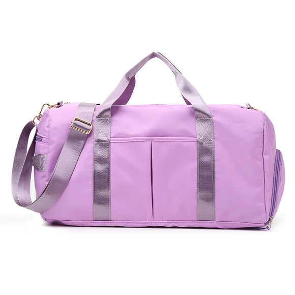 NNEDSZ Purple Dry Wet Separation Gym Bag - Women's Large Capacity - Training & Travel