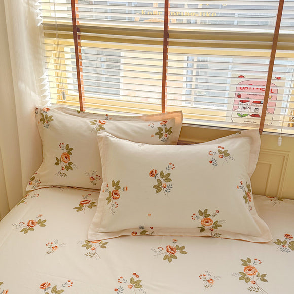 NNEDSZ Anna's Garden 100% Cotton Pillowcase Set (Pack of 2) - Breathable Standard Size 48x74cm Pure Cotton Pillow Covers