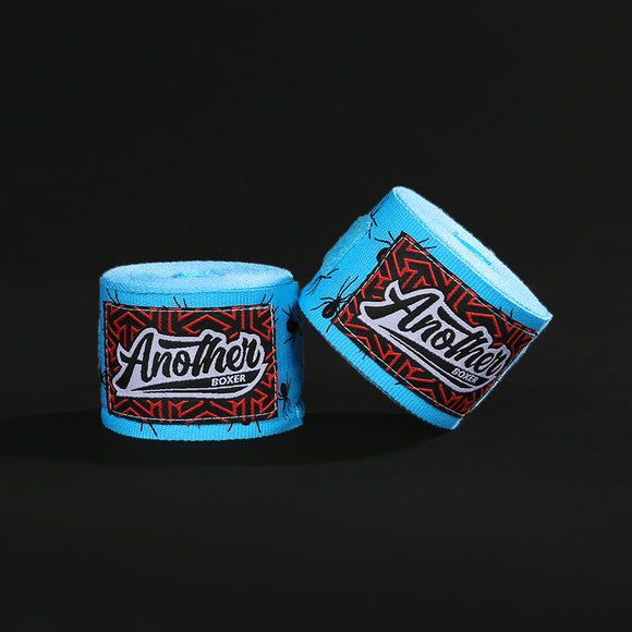 NNEDSZ Blue Spider Pro Grade 5m Boxing Hand Wraps - Printed Elastic Bandages for Training & Combat Sports (1Pair)
