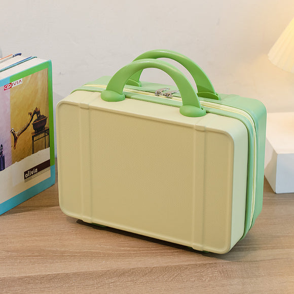 NNEDSZ Personalized stylish and lightweight Pink and green mini suitcase for short trips