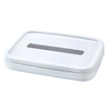NNEDSZ 2-pcs White Silicone Tissue Box Holder - Automatic Self-Lowering Dispenser