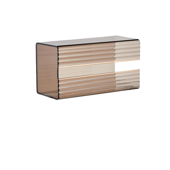 NNEDSZ Transparent black light luxury tissue box, single pack 21cm*11.1cm*9.1cm