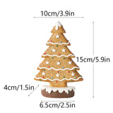 NNEDSZ Yellow Charming Gingerbread Christmas Tree Figurine - Festive Resin Holiday Table Decor Ornament