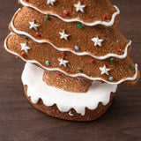 NNEDSZ 2 Pcs (1 Yellow + 1 Brown) Charming Gingerbread Christmas Tree Figurine - Festive Resin Holiday Table Decor Ornament