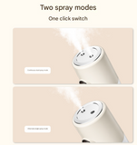 Beige ortable Desktop Dual-Spray Humidifier with Air Purification for Office and Bedroom