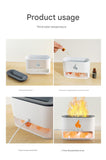 Himalayan Salt Stone Flame Aroma Diffuser & Humidifier - 7 Light Options, Ultrasonic, Auto Shut-Off(black)