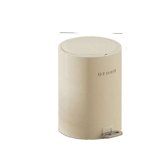 NNEDSZ Milk white circular garbage bin 15L 23.8cm * 33.5cm