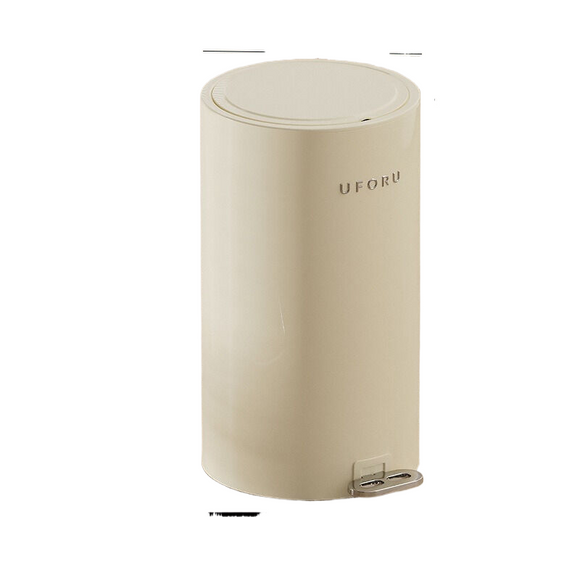 NNEDSZ Milk white circular garbage bin 20L 23.8cm * 33.5cm
