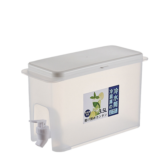 NNEDSZ 3.5L Fruit Juice Fruit Tea Water Cooler with Faucet 25.5cm * 10.5cm * 17cm