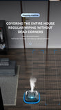 Black Smart Robotic Floor Mop with Humidifier Spray - Ultra-Slim Automatic Wet & Dry Floor Cleaner