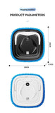 Black Smart Robotic Floor Mop with Humidifier Spray - Ultra-Slim Automatic Wet & Dry Floor Cleaner