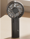 Black Mini Portable USB Rechargeable Fan - Quiet Cooling for Desk or Travel