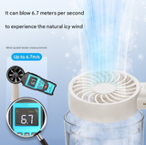 Black Mini Portable USB Rechargeable Fan - Quiet Cooling for Desk or Travel
