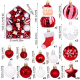 NNEDSZ Senior Citizen 72-Piece Christmas Bauble Set - Hand-Painted House and Round Ornaments