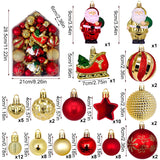 NNEDSZ Boot Cut 72-Piece Christmas Bauble Set - Hand-Painted House and Round Ornaments