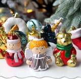 NNEDSZ Bear 72-Piece Christmas Bauble Set - Hand-Painted House and Round Ornaments