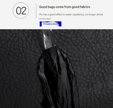 NNEDSZ Dark Brown Large-Capacity PU Leather Backpack - Stylish Business & Travel Companion