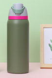 Green 32oz 304 Stainless Steel Insulated Water Bottle - Dual-Drink Pop-Up Lid