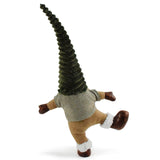 NNEDSZ Green Hat One-Legged Standing Christmas Gnome - Santa & Rudolph Plush Faceless Dwarf Figurine