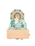 NNEDSZ MAOMAO-Music Box (nine-colored deer of mythology) Handmade Wooden Ferris Wheel Music Box - Christmas Carousel Hand-Cranked Desktop Decoration