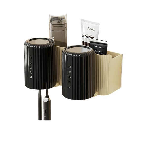 NNEDSZ Cream white tooth brush holder (2-pack) 20cm * 11.5cm * 11cm