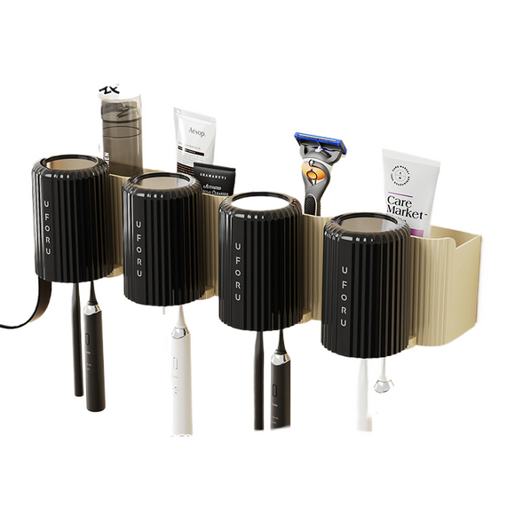 NNEDSZ Cream white tooth brush holder (4-pack) 20cm * 11.5cm * 11cm