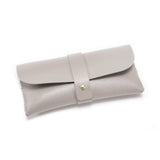 NNEDSZ 3-Piece Grey Chic & Sleek PU Leather Soft Eyeglass Case - Protective Pouch for Sunglasses & Reading Glasses