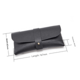 NNEDSZ 3-Piece Grey Chic & Sleek PU Leather Soft Eyeglass Case - Protective Pouch for Sunglasses & Reading Glasses