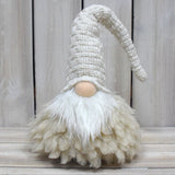 NNEDSZ Off White Charming Handcrafted Christmas Gnome - Nordic Tomte Plush Figurine for Holiday Decor(11*11*36cm)
