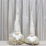 NNEDSZ Off White Charming Handcrafted Christmas Gnome - Nordic Tomte Plush Figurine for Holiday Decor(11*11*36cm)
