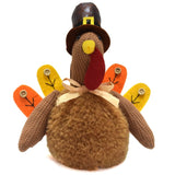 NNEDSZ Brown Charming Thanksgiving Turkey Plush - Rustic Autumn Harvest Tabletop Decor Figurine