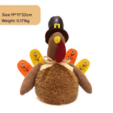 NNEDSZ Brown Charming Thanksgiving Turkey Plush - Rustic Autumn Harvest Tabletop Decor Figurine