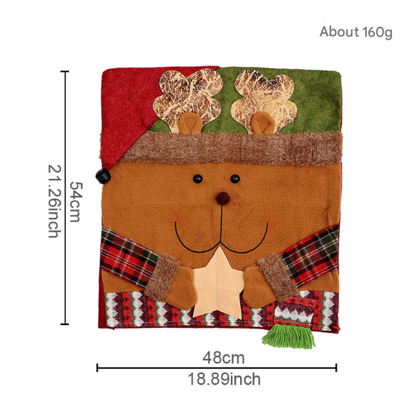 NNEDSZ Festive Christmas Dining Chair Covers | Santa, Snowman & Reindeer Character Slipcovers