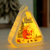 NNEDSZ White Santa Claus Charming Christmas Scene Mini Lanterns (Set of 3) - Battery Operated LED Lights for a Cozy Holiday Glow