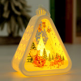 NNEDSZ White Elk Charming Christmas Scene Mini Lanterns (Set of 3) - Battery Operated LED Lights for a Cozy Holiday Glow