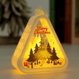 NNEDSZ White Christmas tree Charming Christmas Scene Mini Lanterns (Set of 3) - Battery Operated LED Lights for a Cozy Holiday Glow