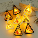 NNEDSZ White Christmas tree Charming Christmas Scene Mini Lanterns (Set of 3) - Battery Operated LED Lights for a Cozy Holiday Glow