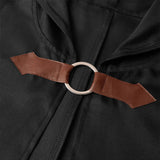 NNEDSZ Brown Shadow Wanderer Hooded Cape - Premium Velvet Robe for Jedi, Wizard & Medieval Cosplay