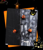 NNEDSZ Halloween Black Twig & Pumpkin Stems (2-Pack) - Artificial Floral Picks for Spooky Arrangements