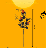 NNEDSZ Halloween Black Twig & Pumpkin Stems (2-Pack) - Artificial Floral Picks for Spooky Arrangements