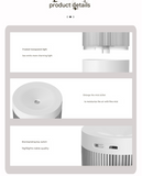 2-Piece White Mini Desktop Humidifier - Portable Mist Maker for Home and Car Use