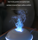 Crack color Mini USB Aromatherapy Diffuser with Flame Projection - Portable Humidifier for Home and Car Use