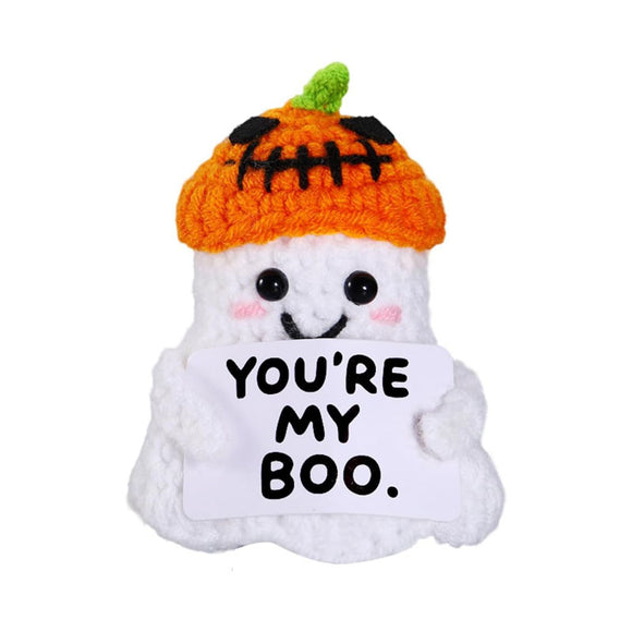 NNEDSZ 2 PCS White Spooky & Sweet: Handmade Crocheted Ghost Doll - Halloween Party & Home Decor Gift(A)