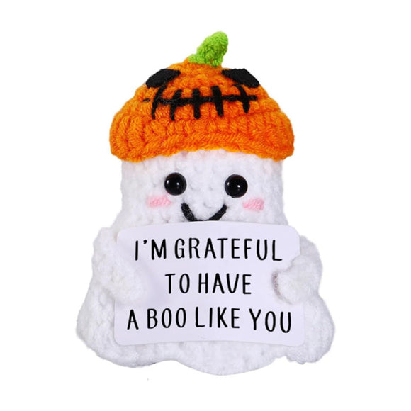 NNEDSZ 2 PCS White Spooky & Sweet: Handmade Crocheted Ghost Doll - Halloween Party & Home Decor Gift(B)